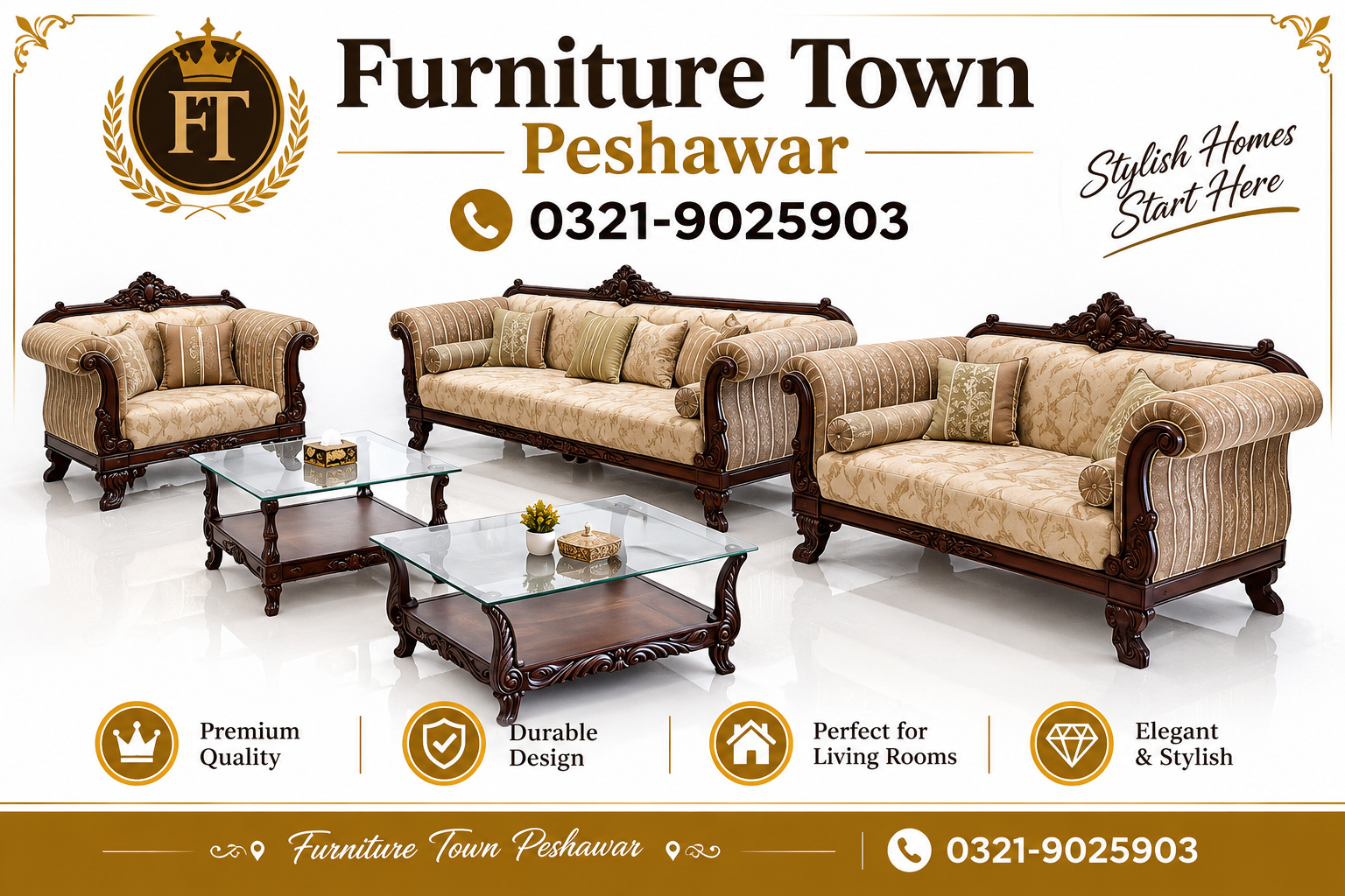 Classic Royal 7-Seater Sofa Set in Peshawar