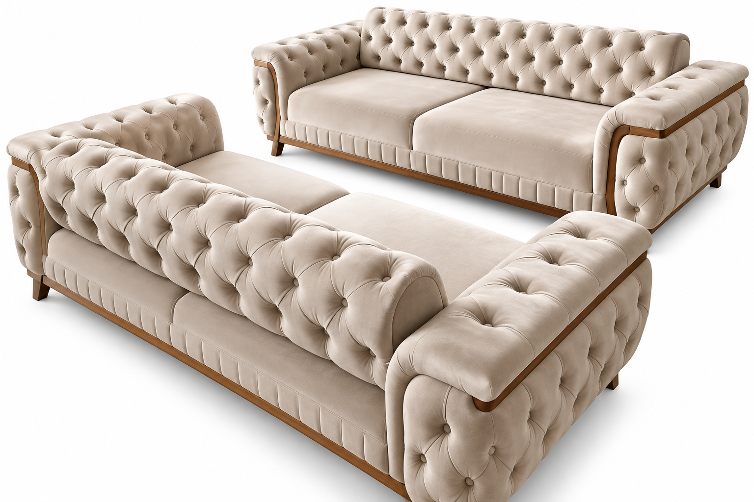 Premium Beige Chesterfield Sofa Set in Peshawar