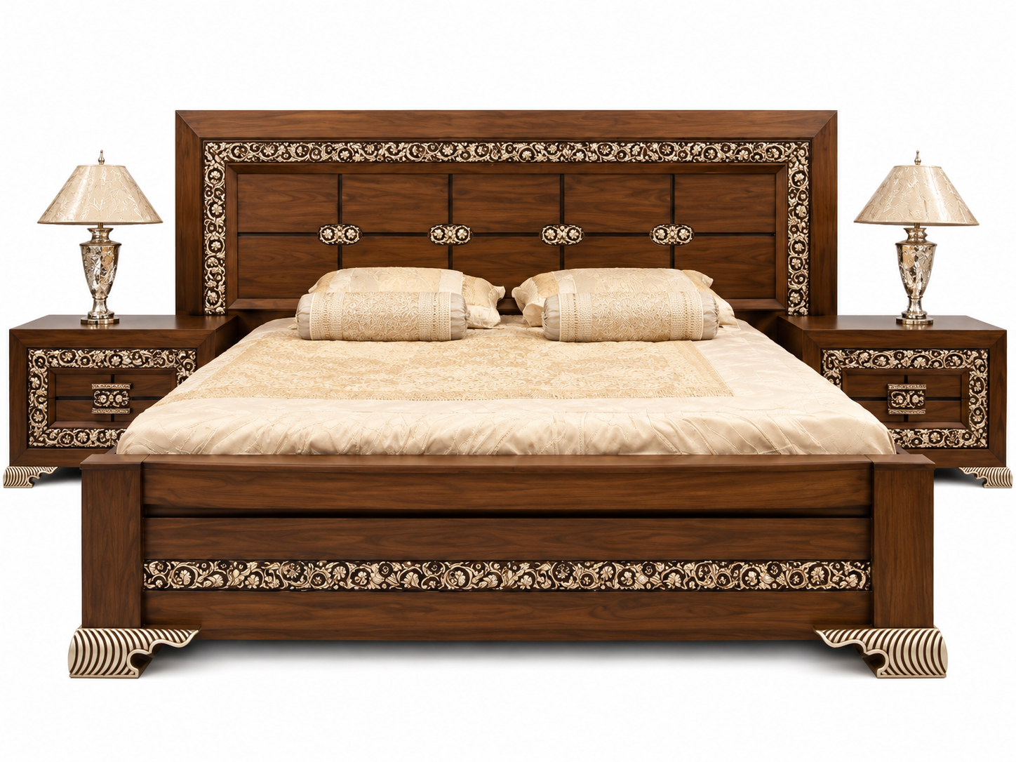 Royal Classic Walnut Bedroom Set in Peshawar