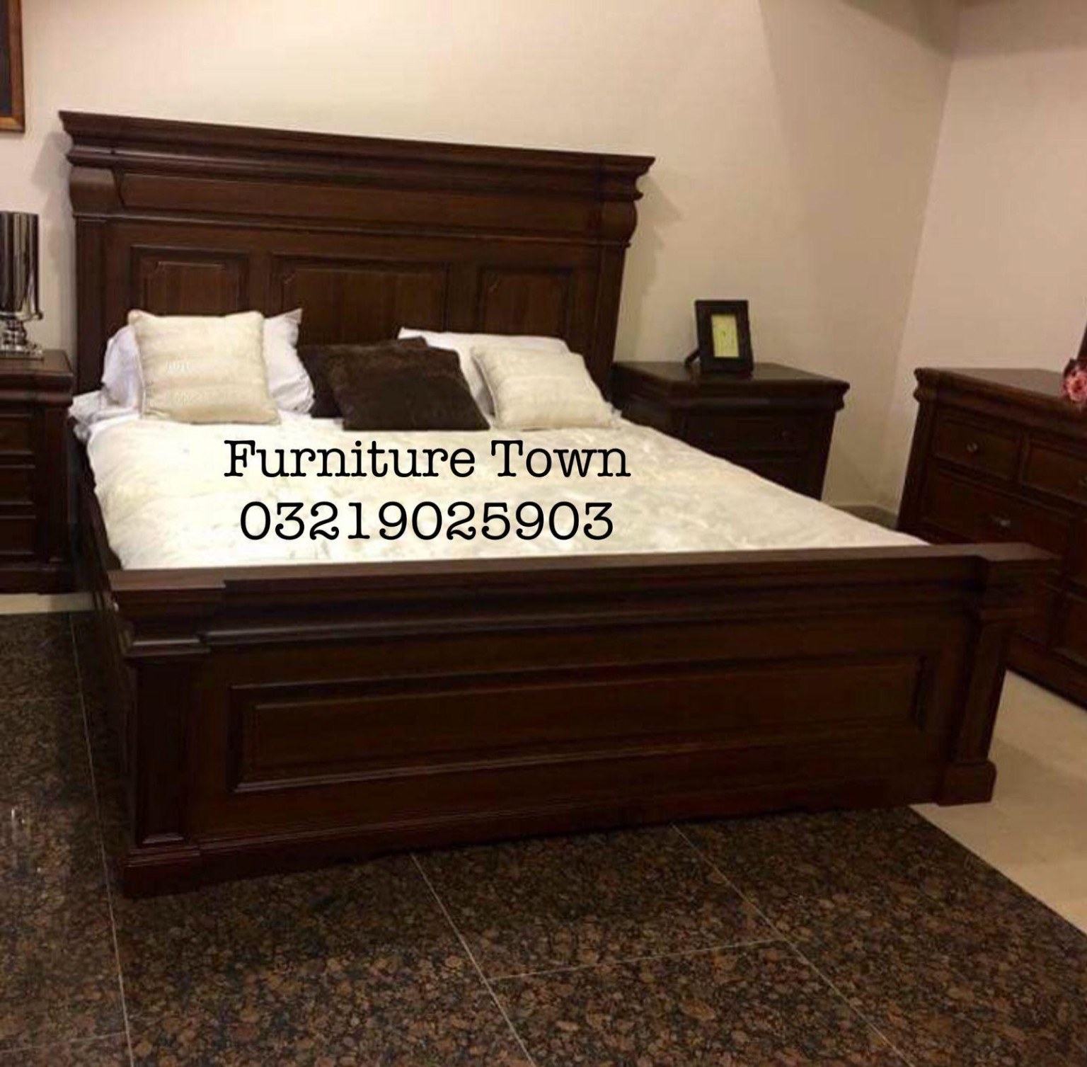 Traditional Raised Panel Bed in Peshawar